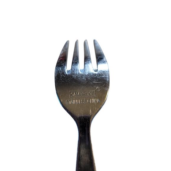 Retro Vintage Cambridge Flatware Set Red White Dot Handles Stainless Steel 12 Pc - Picture 5 of 13